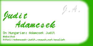 judit adamcsek business card